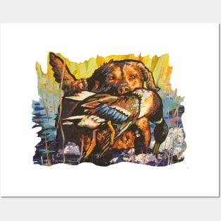 Chesapeake Bay Retriever Dog Bright colorful pop dog art Posters and Art